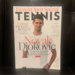 TENNIS Magazine w/Novak Djokovic Covershot & pics . Special French Open ed. 2011